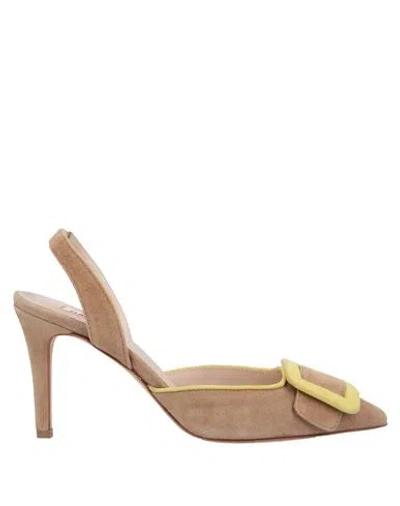 Clorinda Woman Pumps Camel Size 8 Soft Leather In Beige