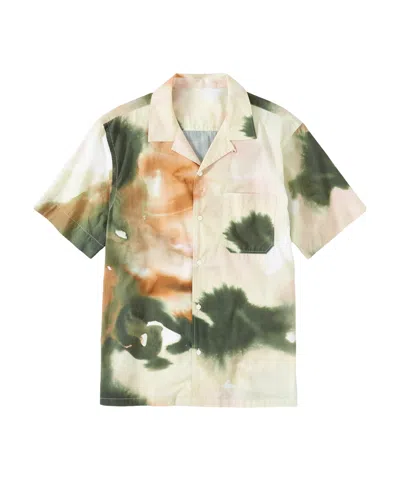 Closed Abstract-pattern Short-sleeve Cotton Shirt In Nude