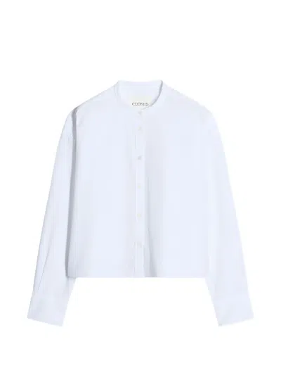 Closed A-line Shirt In White