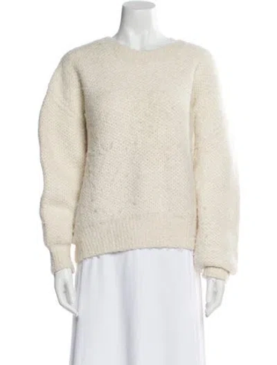 Pre-owned Closed Alpaca Bateau Neckline Sweater In Neutral