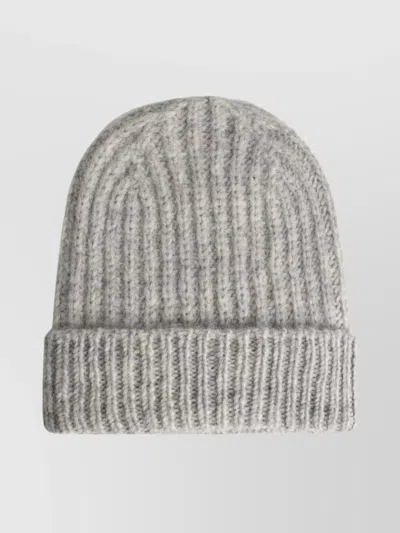 Closed Alpaca Blend Beanie Featuring Folded Cuff