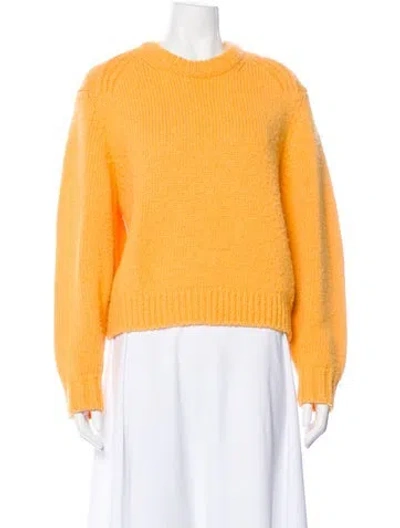 Pre-owned Closed Alpaca Crew Neck Sweater In Yellow