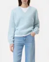 Closed Alpaca Knit V-neck Sweater In Light Blue