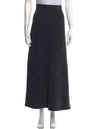 Pre-owned Closed Alpaca Long Skirt W/ Tags In Black