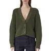 Closed Alpaca Mix Cardigan In Industrial Green In Multi