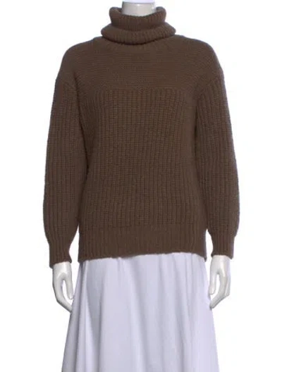 Pre-owned Closed Alpaca Turtleneck Sweater In Brown