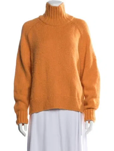 Pre-owned Closed Alpaca Turtleneck Sweater In Orange