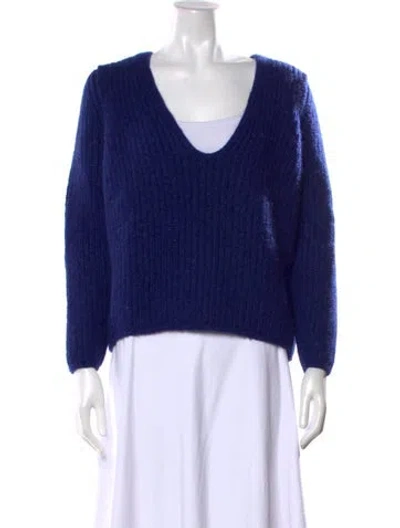 Pre-owned Closed Alpaca V-neck Sweater In Blue