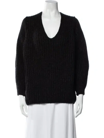 Pre-owned Closed Alpaca V-neck Sweater In Grey