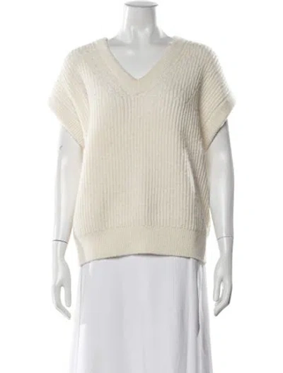 Pre-owned Closed Alpaca V-neck Sweater In Neutrals