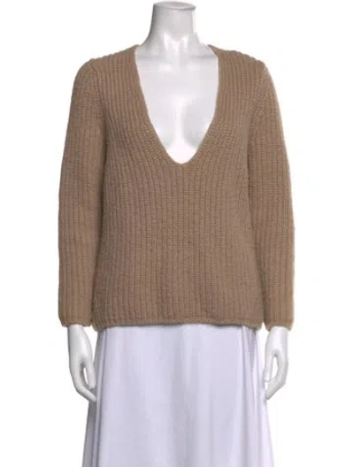 Pre-owned Closed Alpaca V-neck Sweater In Neutrals