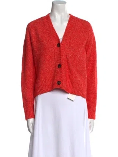 Pre-owned Closed Alpaca V-neck Sweater In Orange