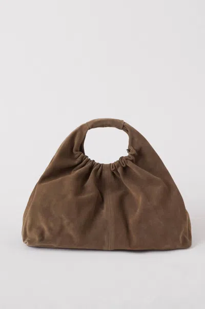 Closed Alve Suede Handbag In Golden Wood In Brown