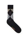 Closed Argyle-knit Socks In Black