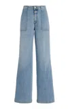 Closed Aria Cashmere-touch Stretch High-rise Flared-leg Jeans