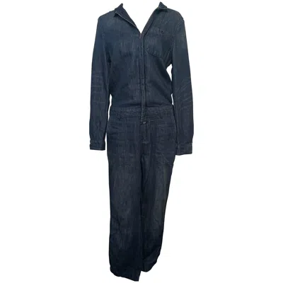 Pre-owned Closed As Seen On Heidi Klum:  2015 Denim Boilersuit Jumpsuit Xs 70's Era Style In Black