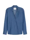 Closed Asymmetric Collared Shirt In Blue