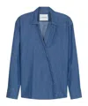 Closed Asymmetric Collared Shirt In Blue