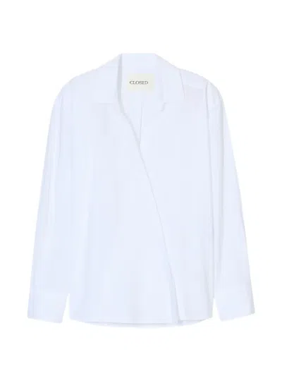 Closed Pointed-collar Shirt In White