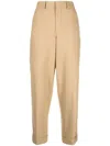 Closed Auckley Pressed-crease Tailored Trousers In Brown