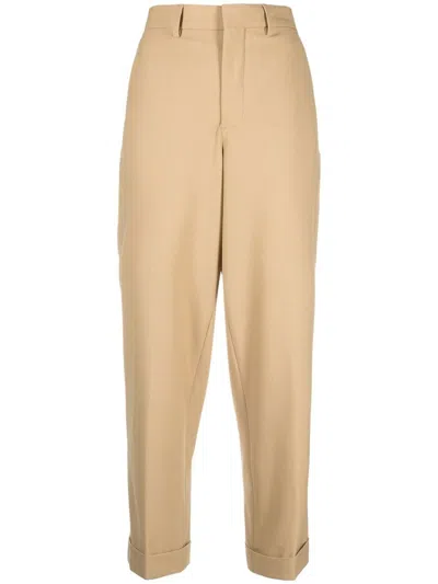 Closed Auckley Pressed-crease Tailored Trousers In Brown