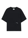 Closed Back-print Cotton T-shirt In Black