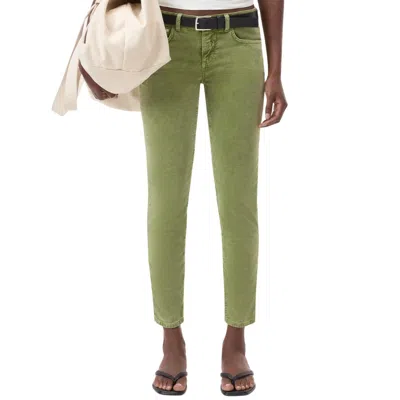 Closed Baker Velvet Skinny Jean In Pistachio Green