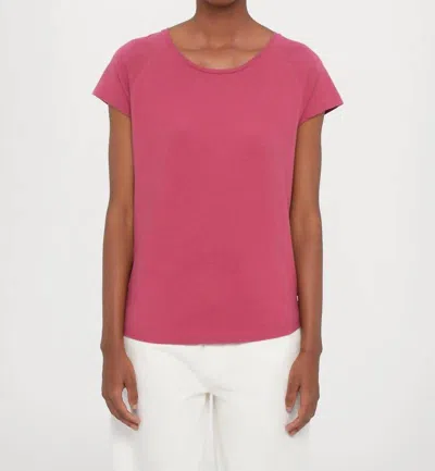 Closed Basic Cotton Tee In Cherry Red In Pink
