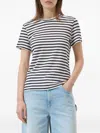 Closed Basic Stripe T-shirt In Dark Night In Multi