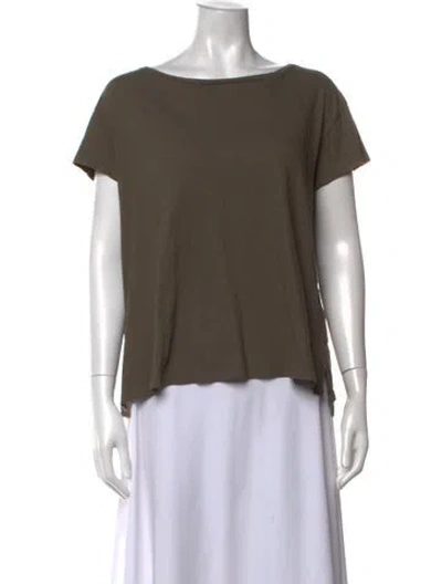 Pre-owned Closed Bateau Neckline Short Sleeve T-shirt W/ Tags In Green