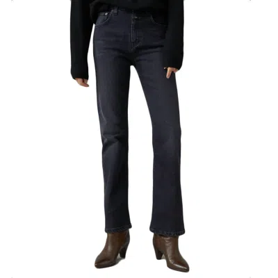 Closed Baylin Slim High Rise Jeans In Dark Grey In Blue