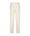 Closed Satin-finish Tailored Trousers In White
