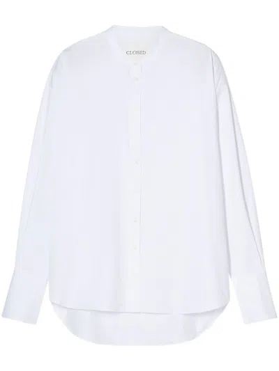 Closed Belted Shirt In White