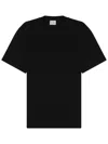 Closed Regular Fit Crew Neck Short Sleeve T Shirt In Black