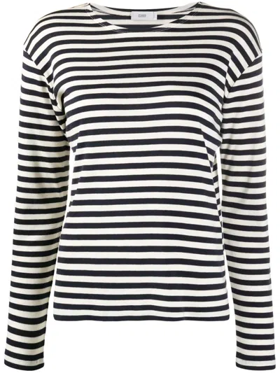 CLOSED BLACKWHITE STRIPED COTTON BLEND T-SHIRT