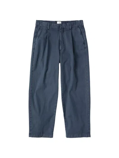 Closed Blomberg Pleated Cotton Trousers In Blue