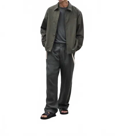 Closed Blomberg Wide Linen Pants In Pepper Grey In Gray