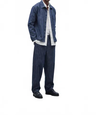 Closed Blomberg Wide Relaxed Pants In Dark Blue Stripe