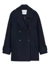 Closed Double-breasted Jacket In Blue