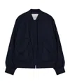 Closed Logo-patch Bomber Jacket In Blue