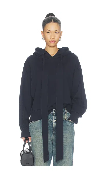Closed Bow Tie Hoodie In Dark Night