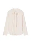 Closed Bow-tie Blouse In Neutral