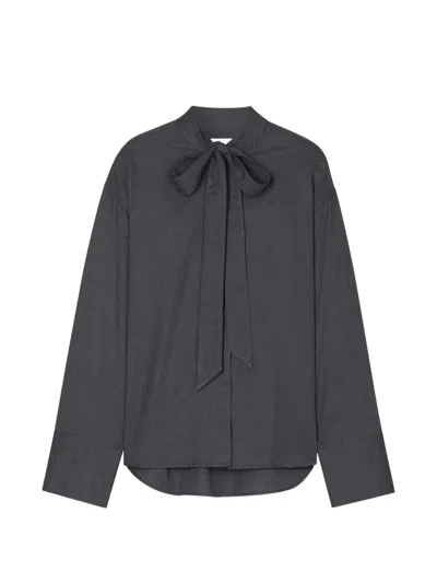 Closed Bow-tie Shirt In Grey