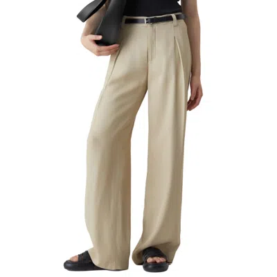 Closed Brooks Fluid Twill Trousers In Reed Beige In Multi