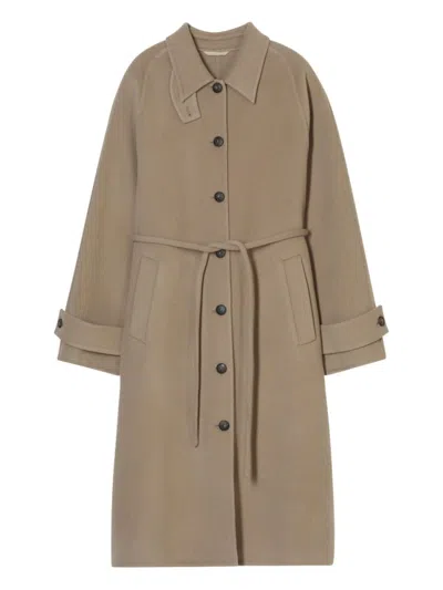 CLOSED BROWN WOOL BELTED COAT