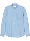 Closed Button-down Collar Shirt In Blue