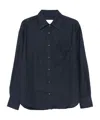 Closed Button-down Long-sleeved Shirt In Blue