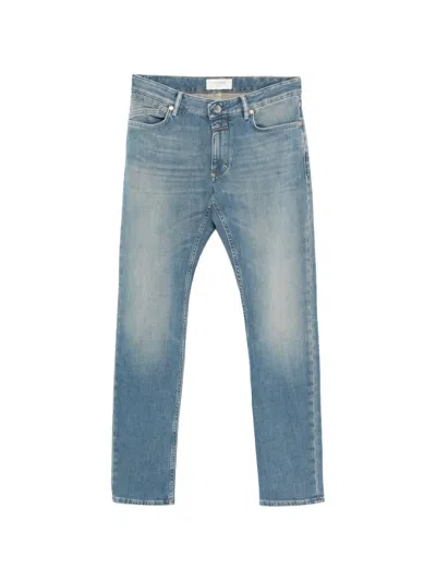Closed Button Jeans In Blue