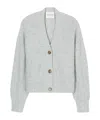 Closed Wool Blend V-necked Cardigan In White