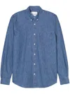 Closed Button-up Shirt In Blue
